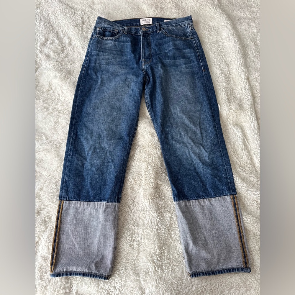 Frame Le Original Straight Leg Reverse Cuff jeans